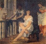 Domenico Brusasorci Bathsheba at Her Bath oil on canvas